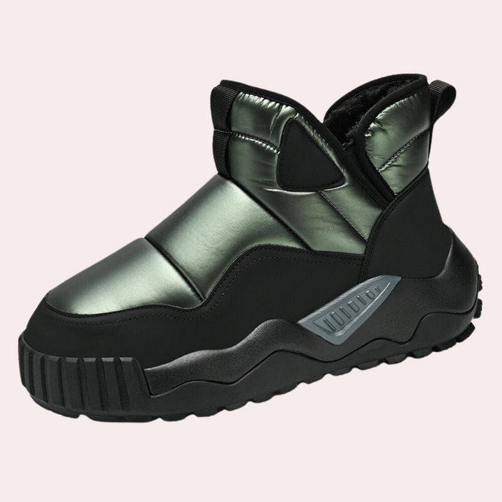 Buckle Winter Boots for Men - NordicTrail-Green-6-The Livary