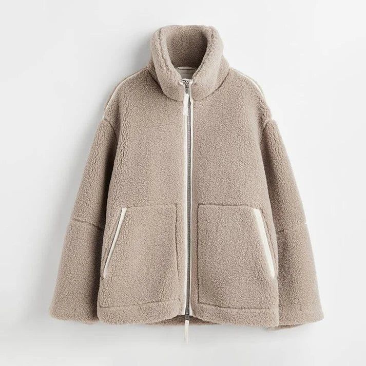 Ladies Fleece Winter Jacket - Avalon-Khaki-XS-The Livary