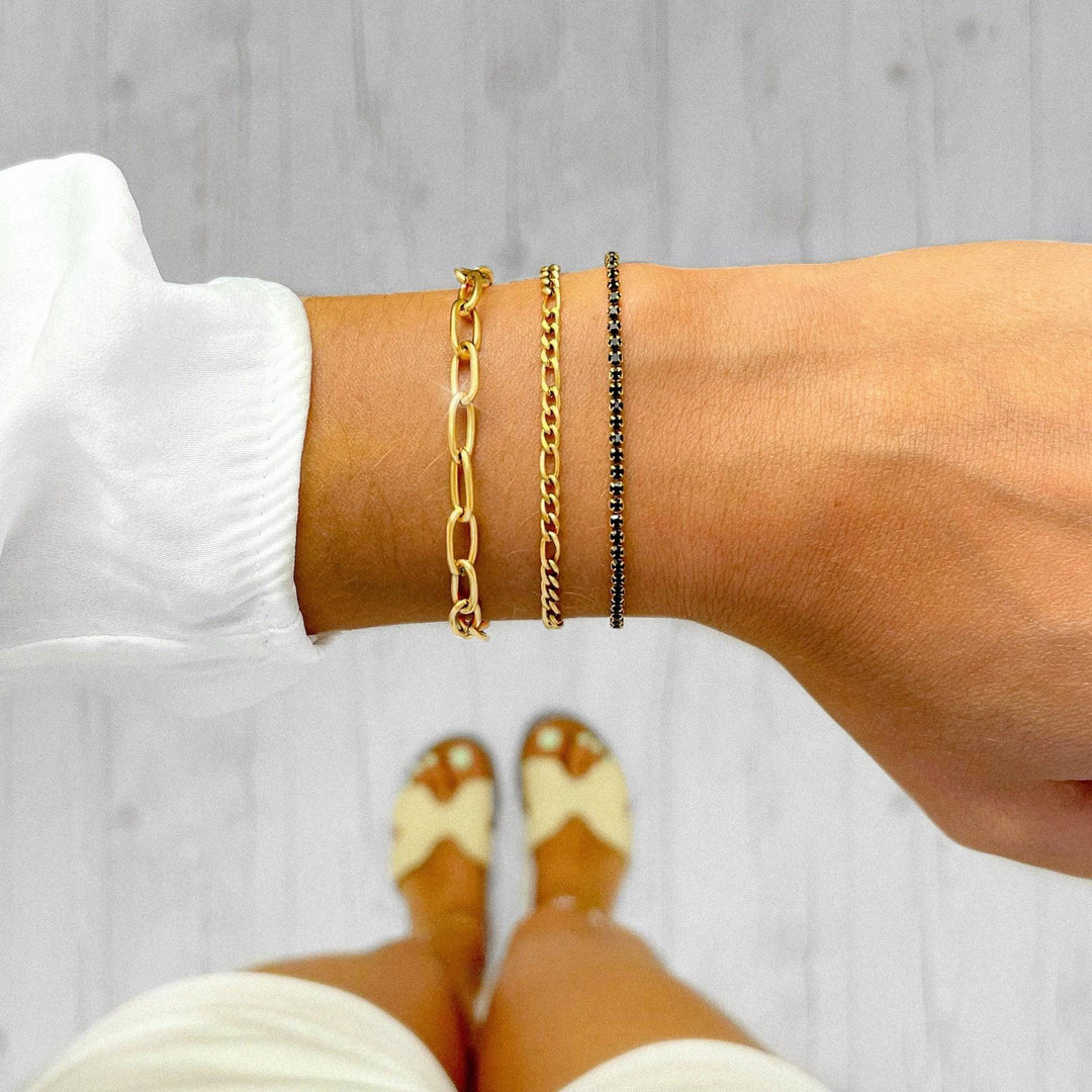 Trendy Link Bracelet - Lucia-Gold-The Livary