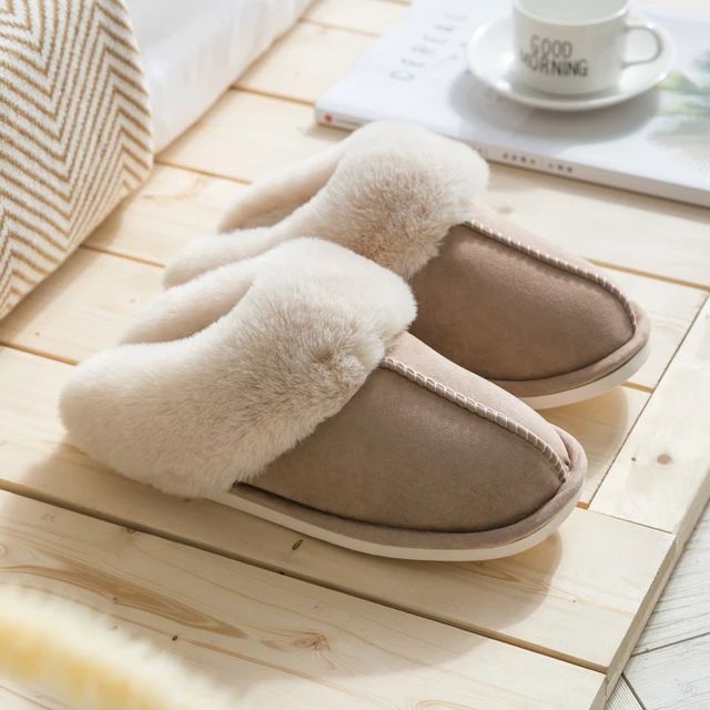 Luxury Faux Suede Women's Slippers - Celine-Beige-3.5-4 (2-2.5)-The Livary