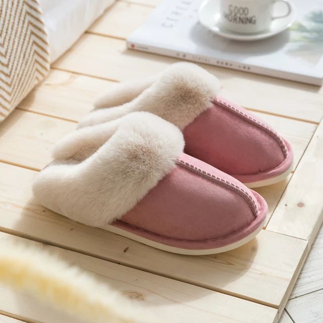 Luxury Faux Suede Women's Slippers - Celine-Pink-3.5-4 (2-2.5)-The Livary
