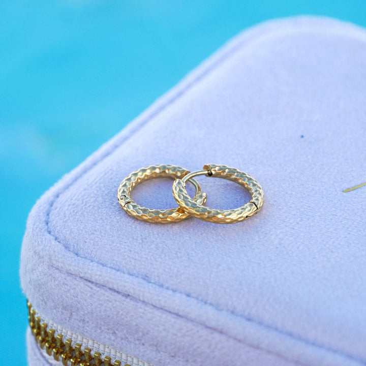 Hammered Earrings - Livia-The Livary
