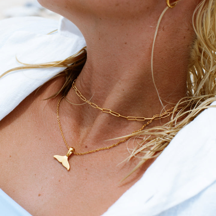 Paperclip Choker Necklace - Lina-Gold-The Livary