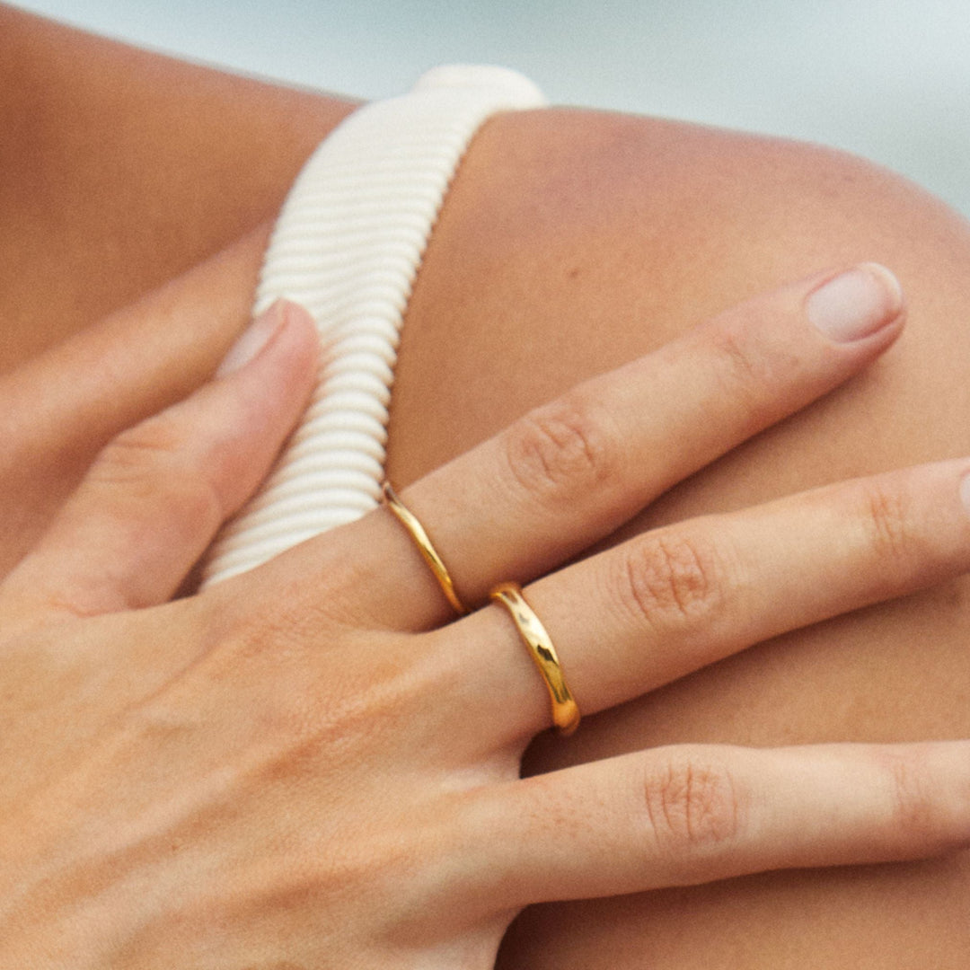 Stackable Ring Set - Luna-5-Gold-The Livary