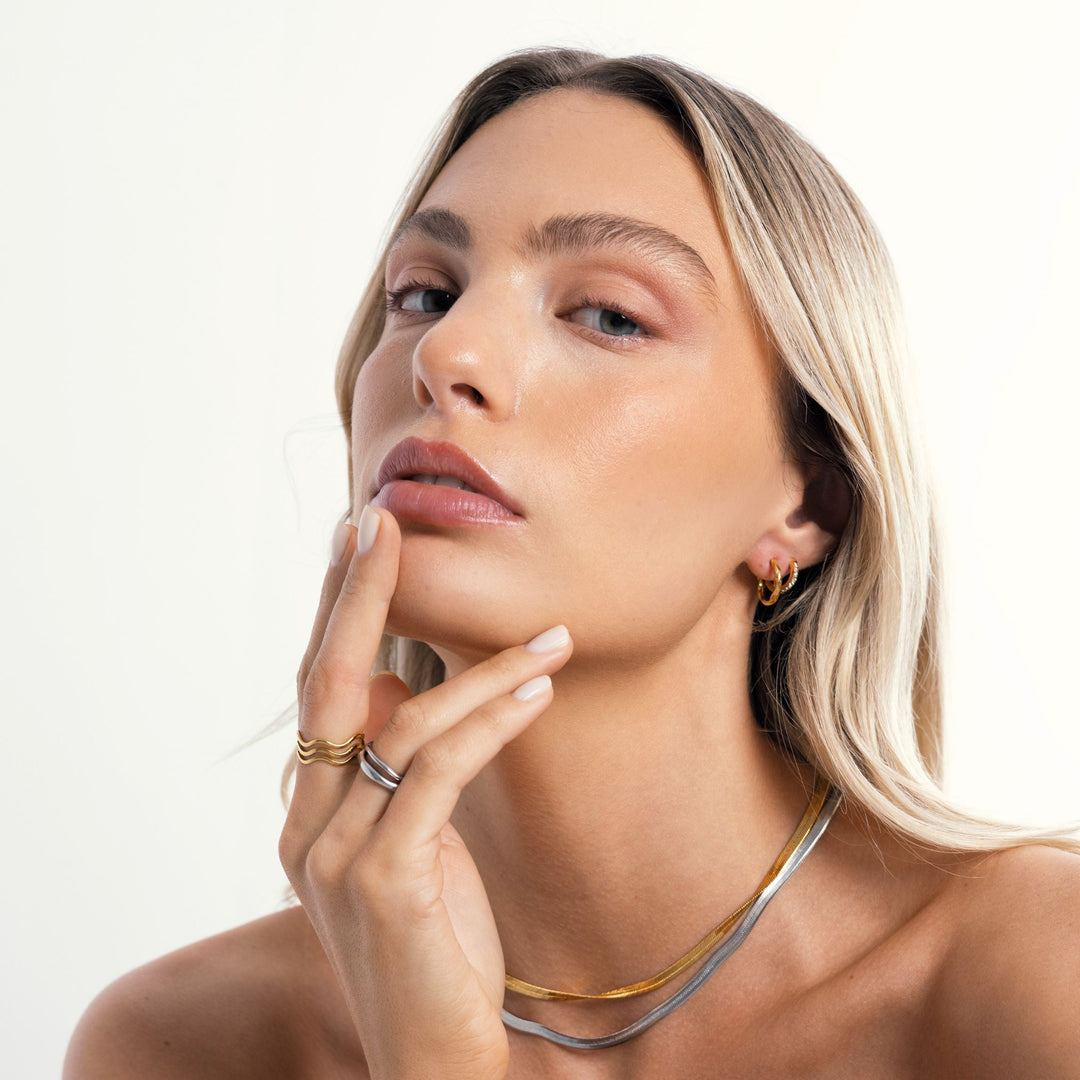 Stackable Ring Set - Luna-5-Gold-The Livary