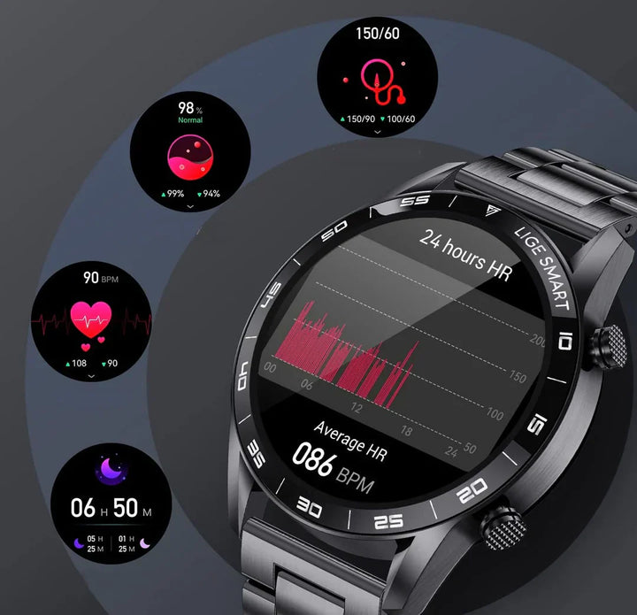 Luxury Men's Smartwatch – Axel-Black 40 mm-The Livary