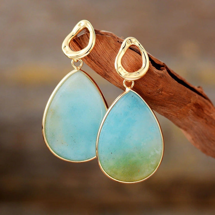 Tropical Amazonite Earrings - Amara-The Livary