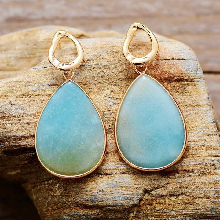 Tropical Amazonite Earrings - Amara-The Livary