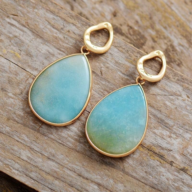 Tropical Amazonite Earrings - Amara-The Livary