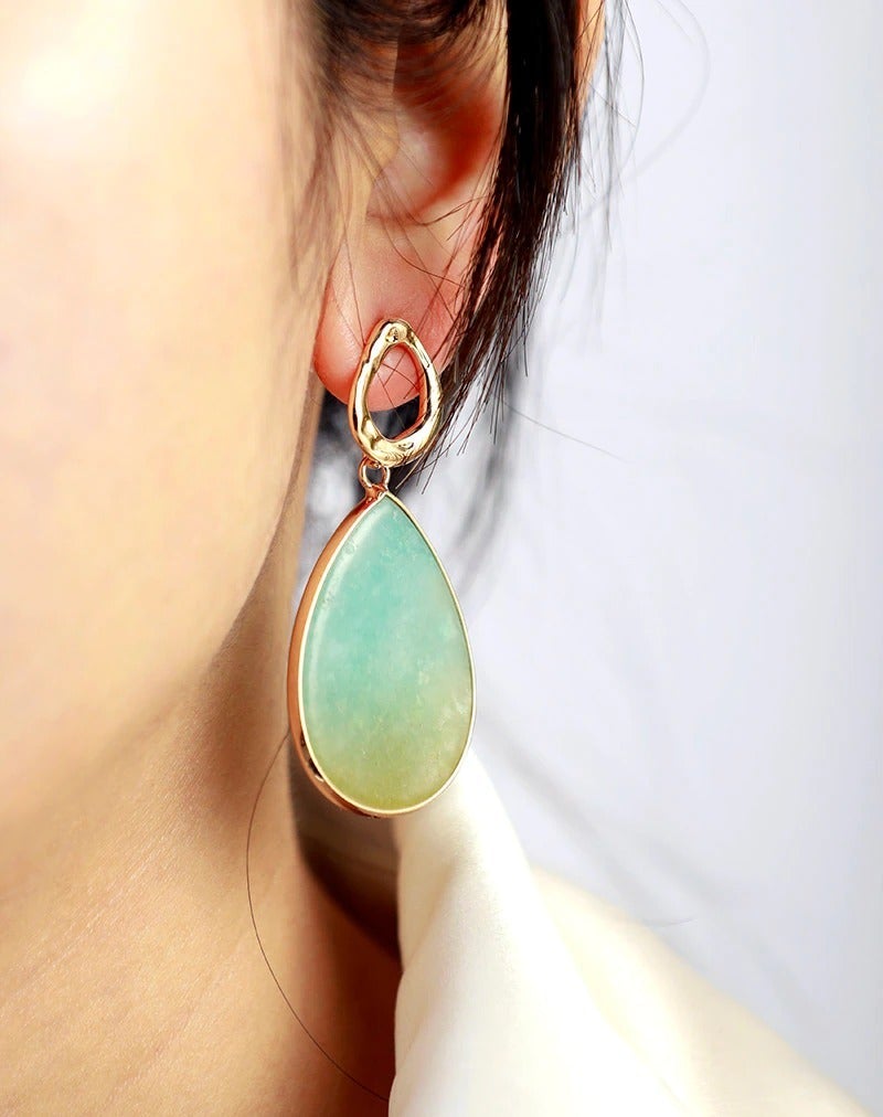 Tropical Amazonite Earrings - Amara-The Livary