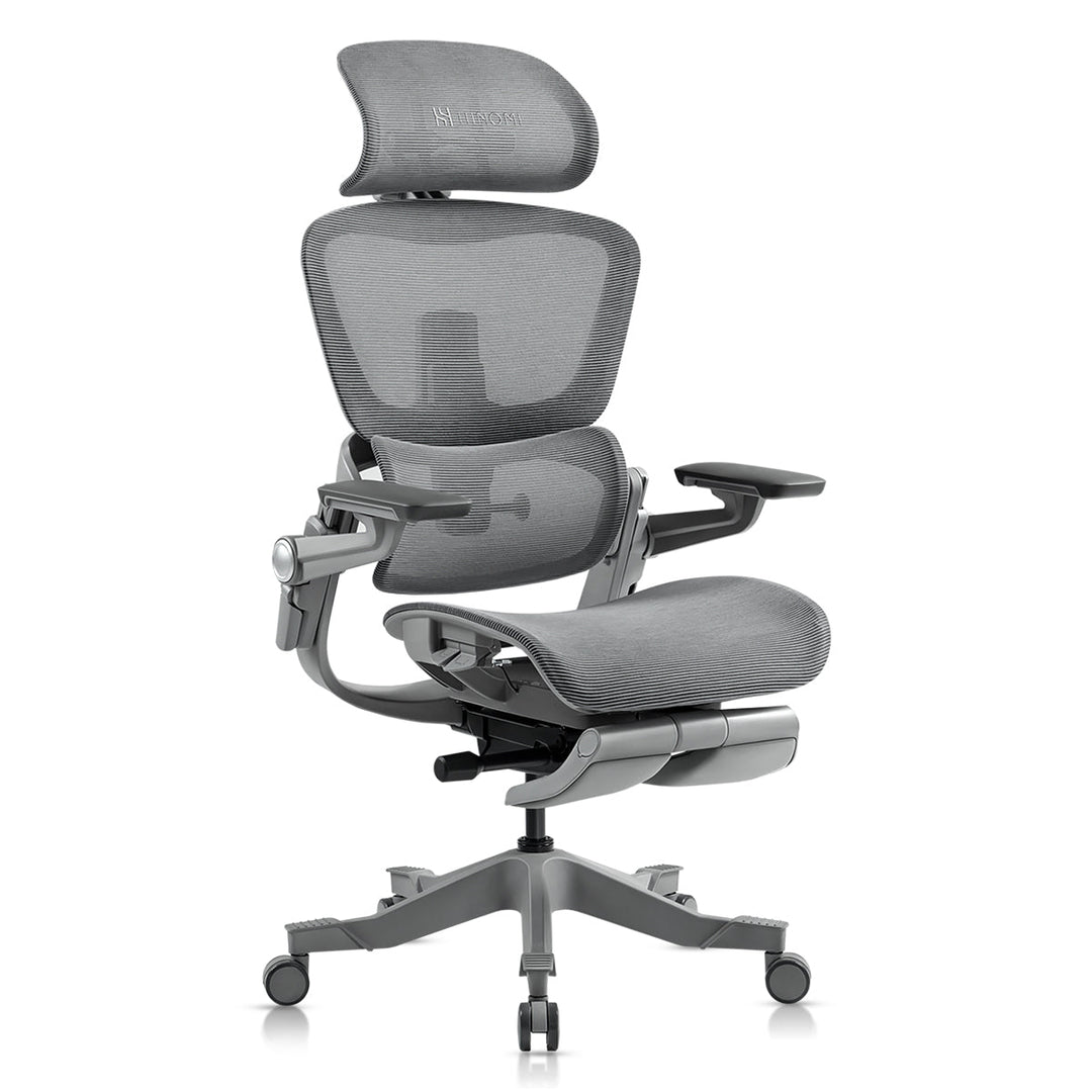 Ergonomic Office Chair with 16 Adjustable Features - ErgoFlex-Gray-S (height 61.0–66.9in)-The Livary