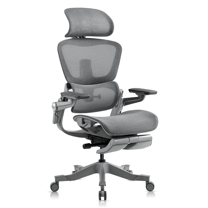 Ergonomic Office Chair with 16 Adjustable Features - ErgoFlex-Gray-S (height 61.0–66.9in)-The Livary