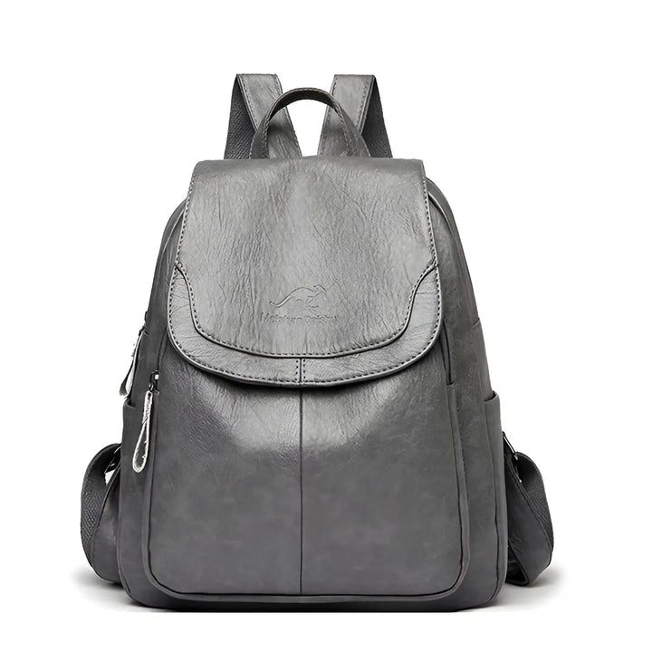 Vintage Leather Women's Backpack - Isabella-Grey-The Livary