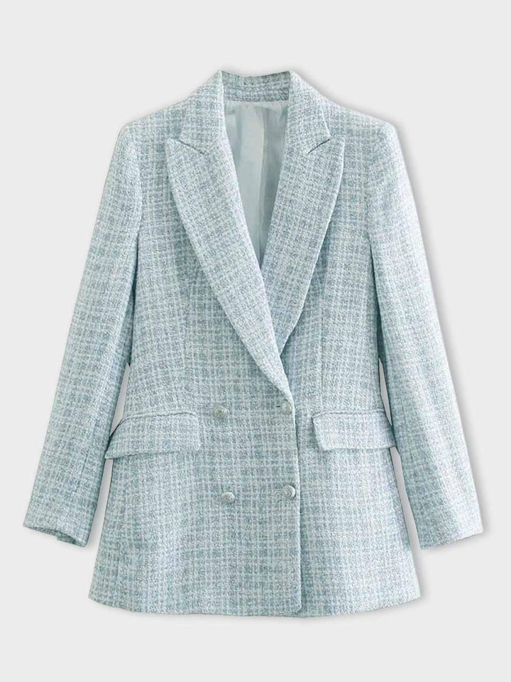 Fashionable Light Blue Women's Blazer - Elena-XS-The Livary