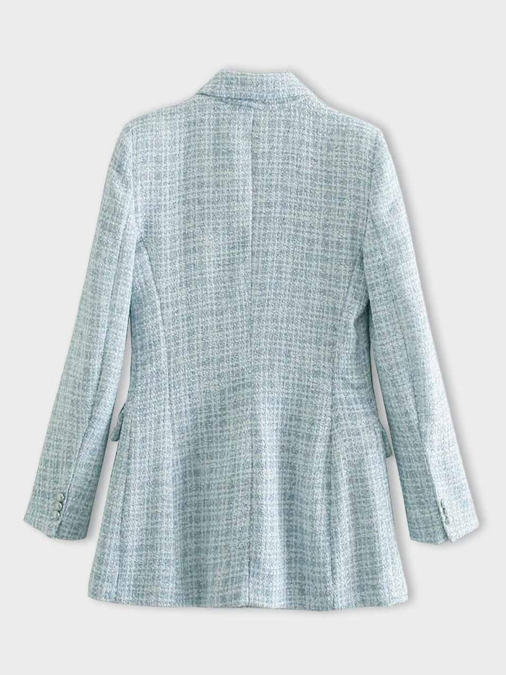 Fashionable Light Blue Women's Blazer - Elena-XS-The Livary