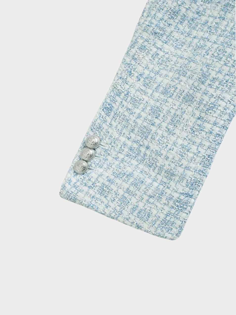 Fashionable Light Blue Women's Blazer - Elena-XS-The Livary