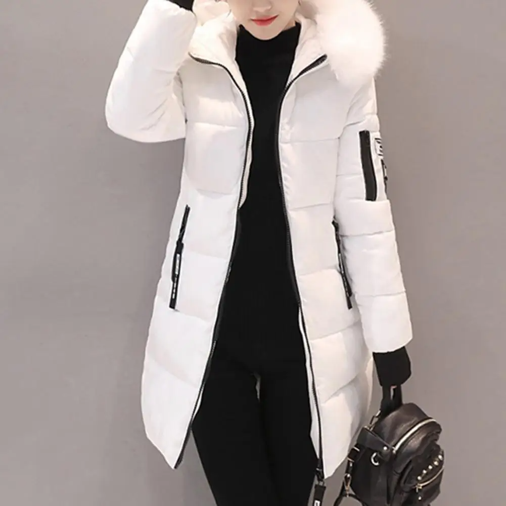 Comfortable Windproof Ladies Winter Jacket - Elinora-White-M-The Livary