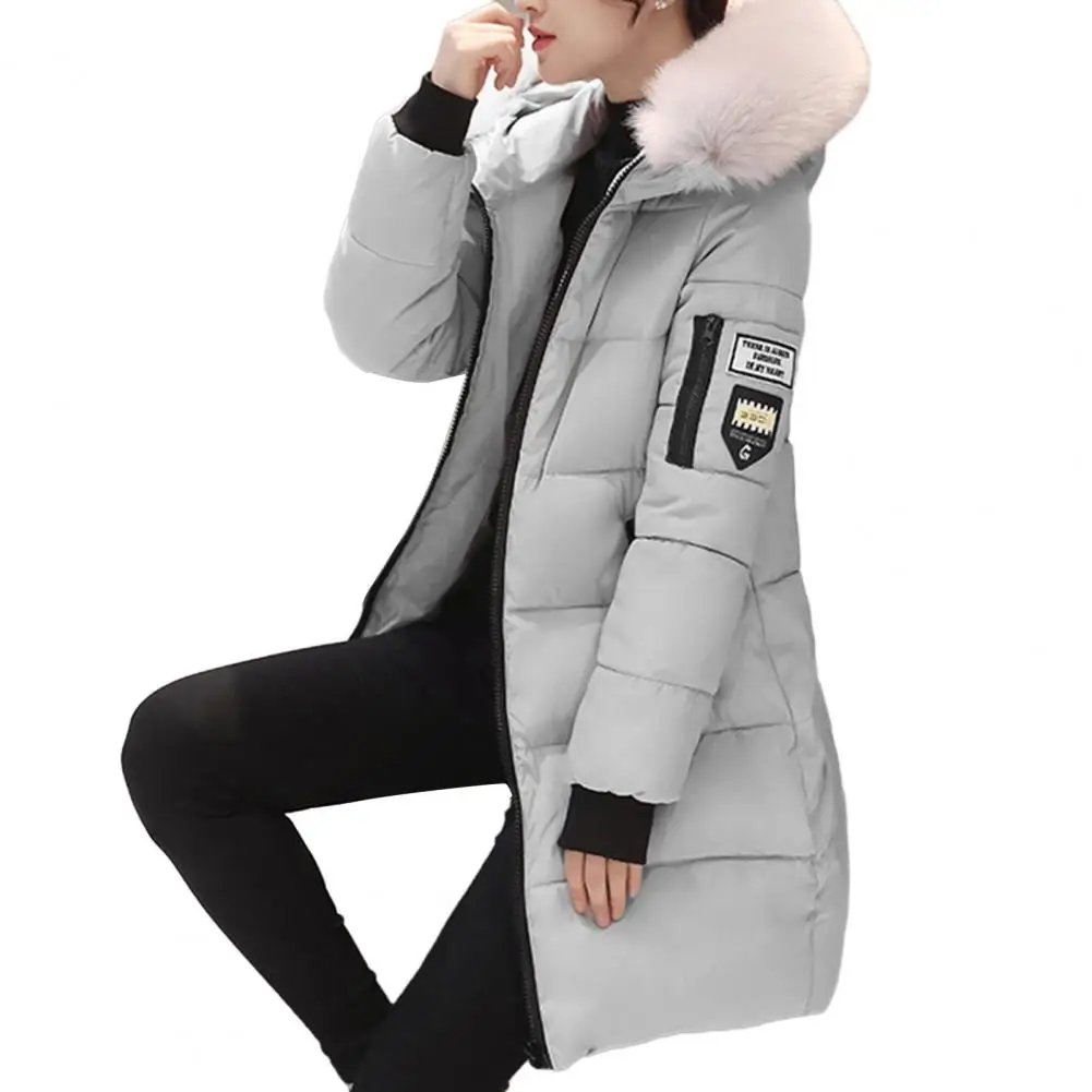 Comfortable Windproof Ladies Winter Jacket - Elinora-Grey-M-The Livary