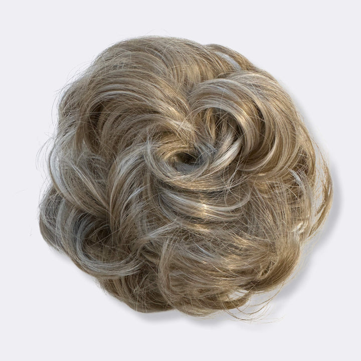 Hairextension Scrunchie – BunPop-Grey Blonde-The Livary
