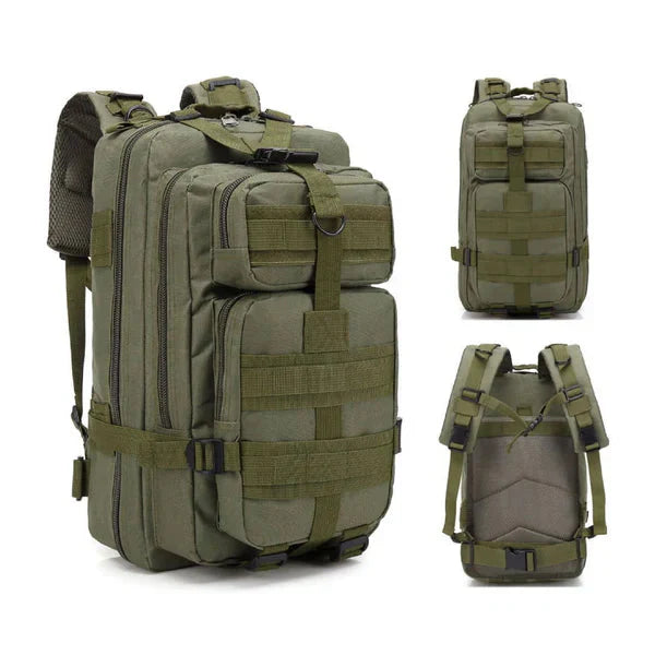 Complete Emergency Package in Tactical Backpack (20L) - CrisisKit-Green-The Livary