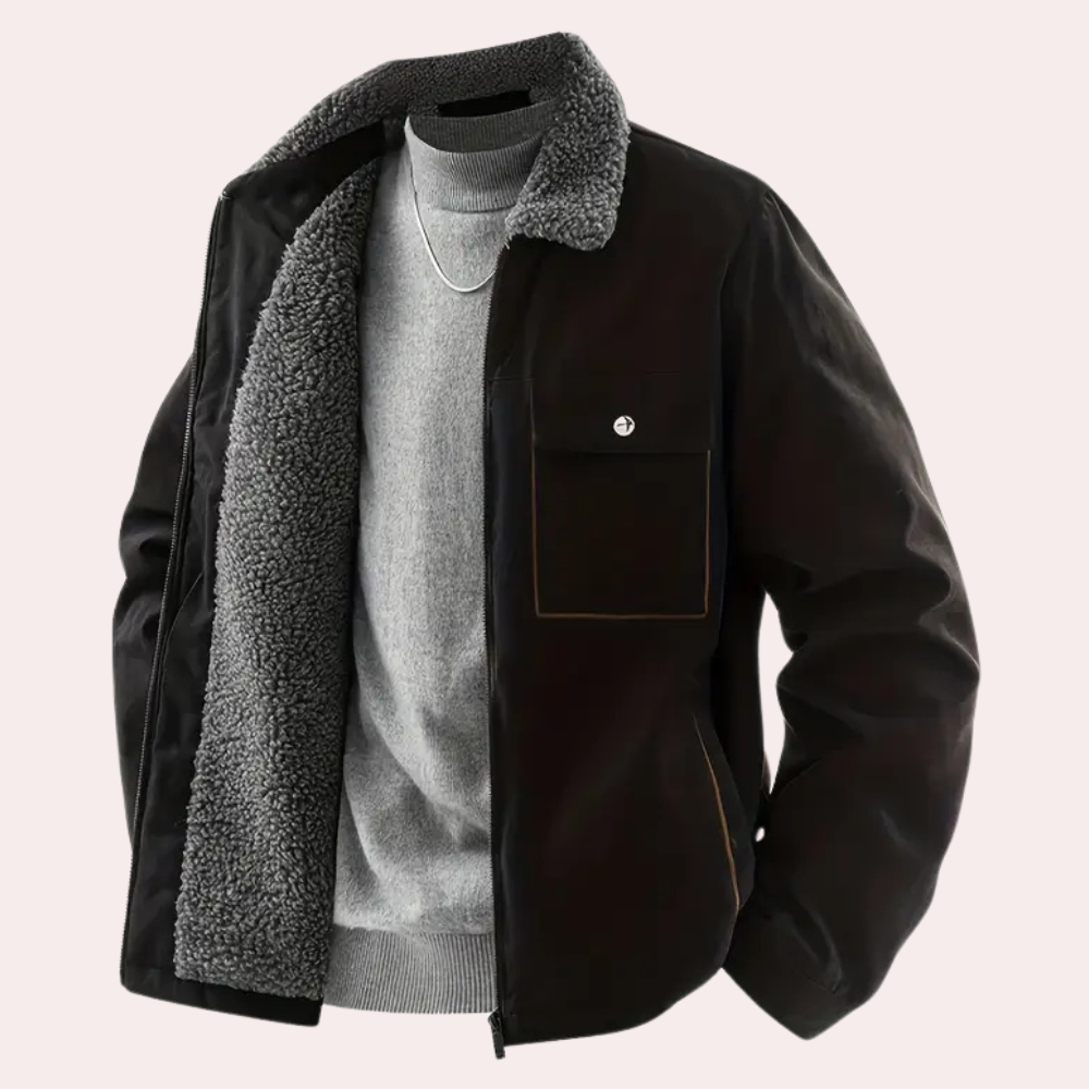Kebell - Warm Lined Winter Jacket for Men-Black-S-The Livary