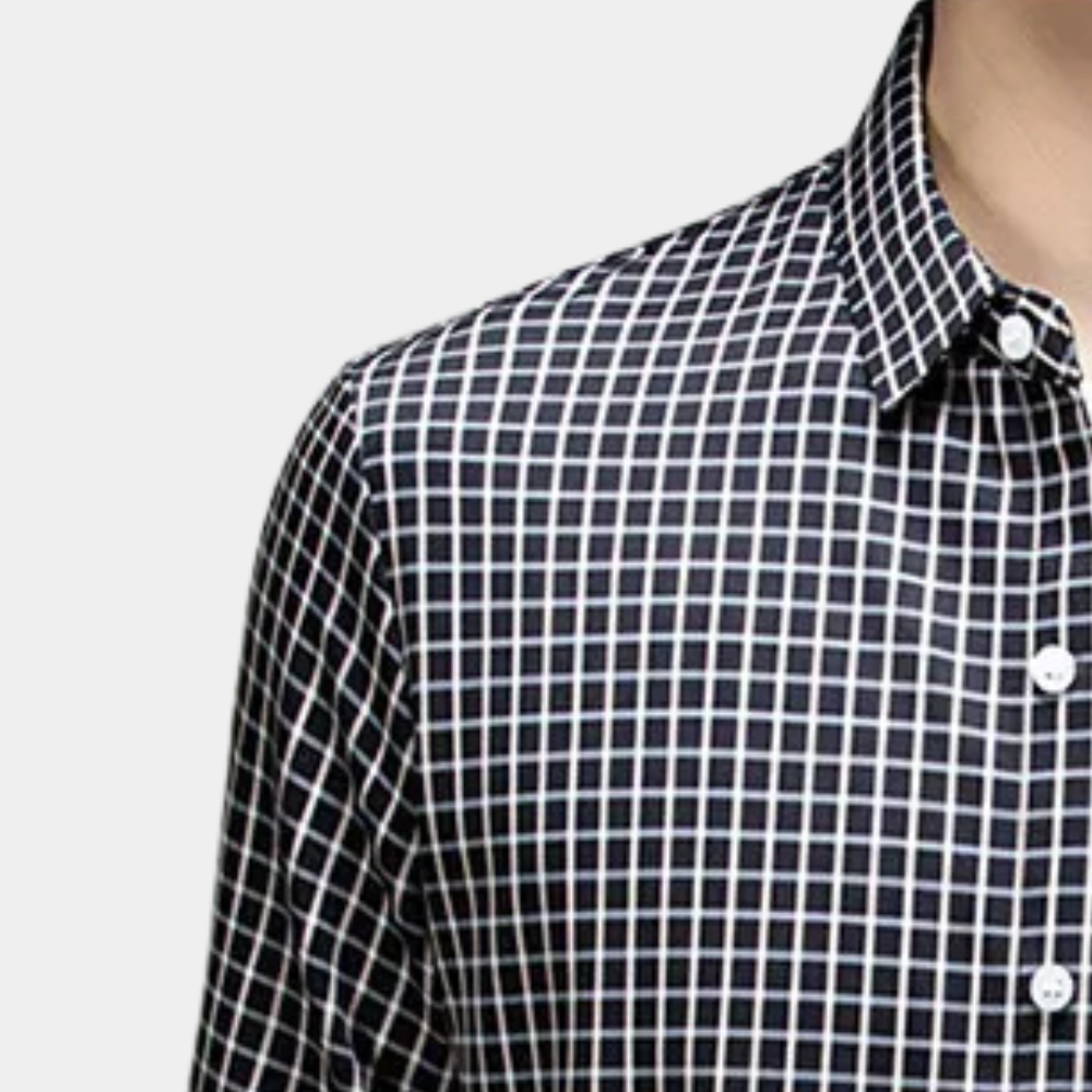 Stylish Checked Men's Shirt - Lucas-S-The Livary