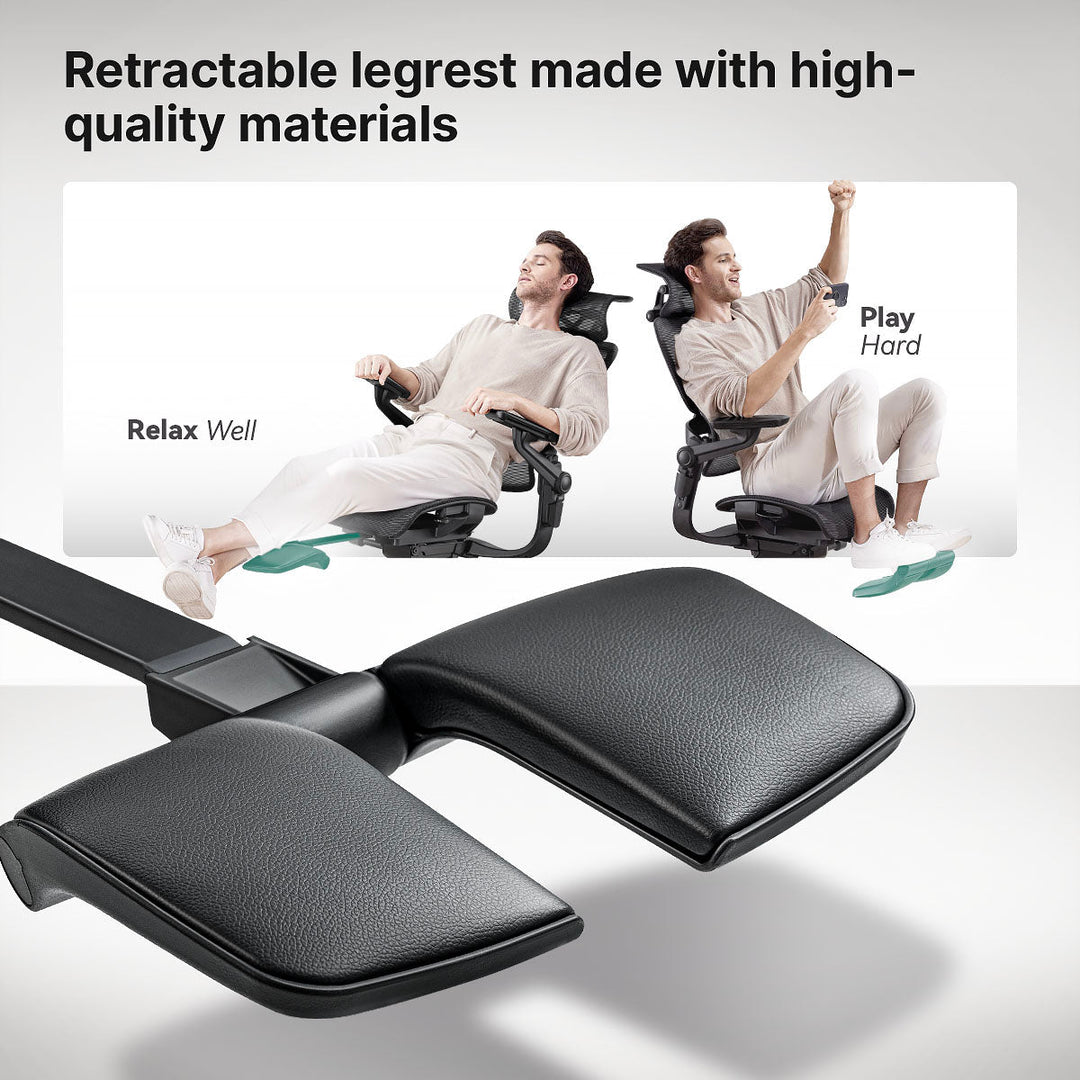 Ergonomic Office Chair with 16 Adjustable Features - ErgoFlex-Black-S (height 61.0–66.9in)-The Livary