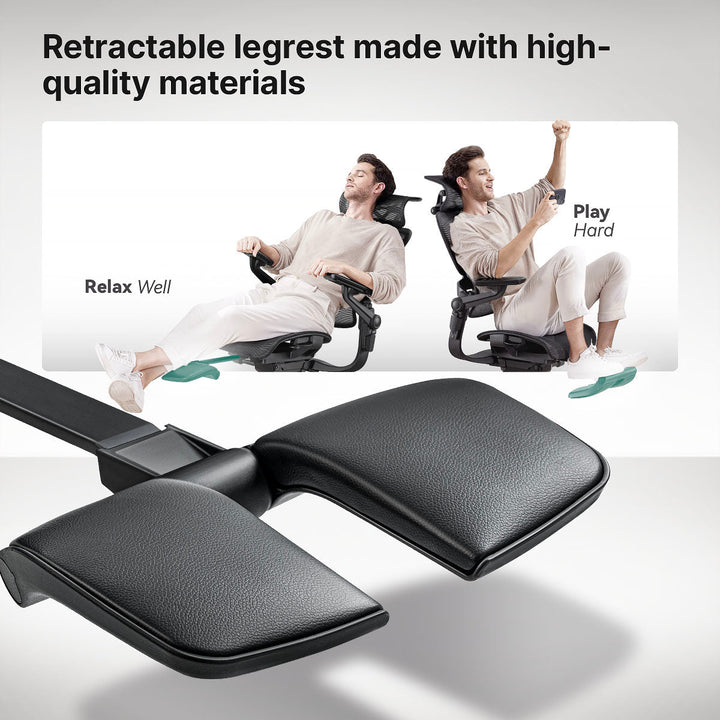 Ergonomic Office Chair with 16 Adjustable Features - ErgoFlex-Black-S (height 61.0–66.9in)-The Livary