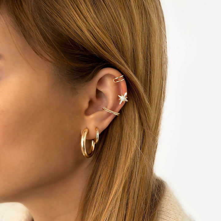 Half-Round Earrings - Elodie-Gold-The Livary