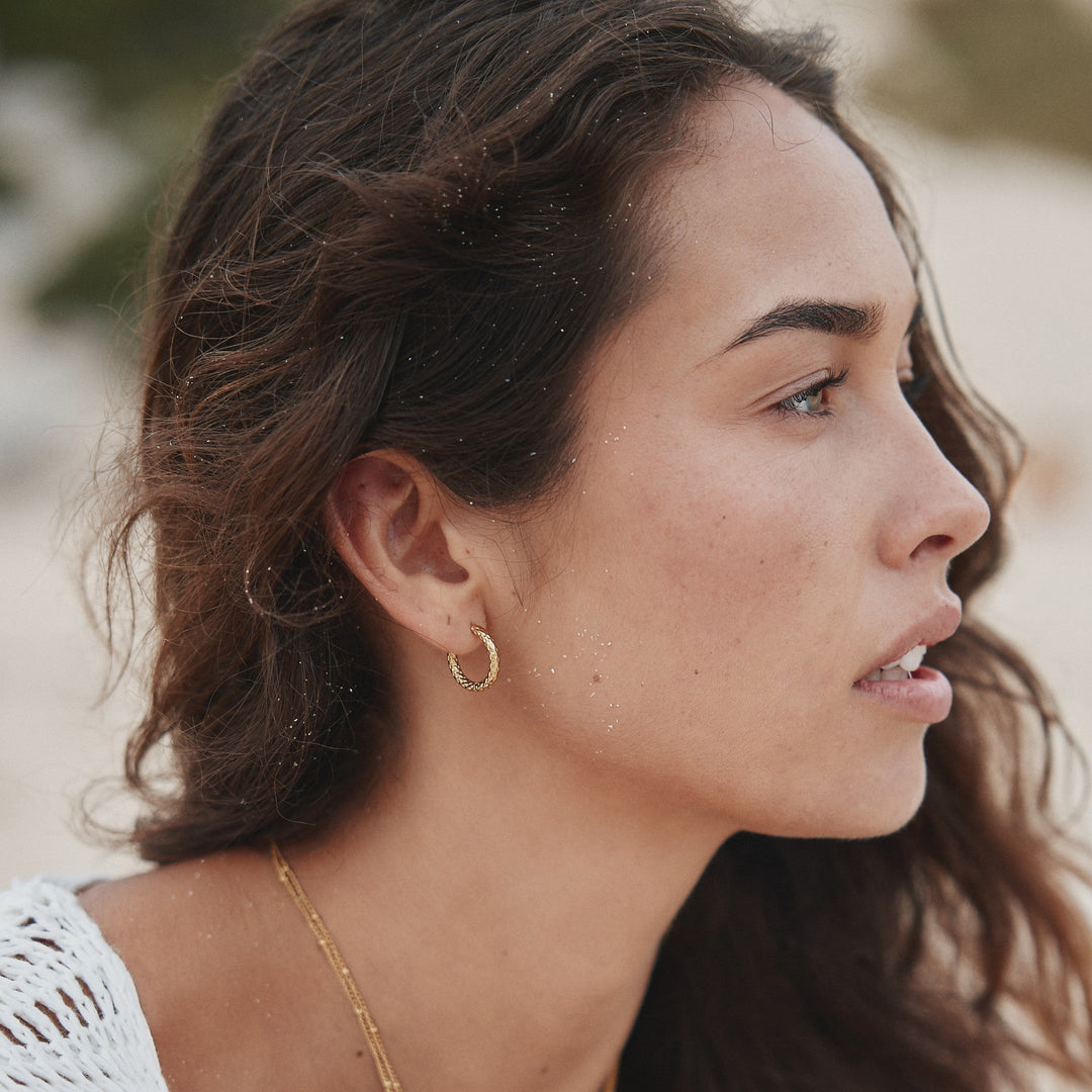 Hammered Earrings - Livia-The Livary