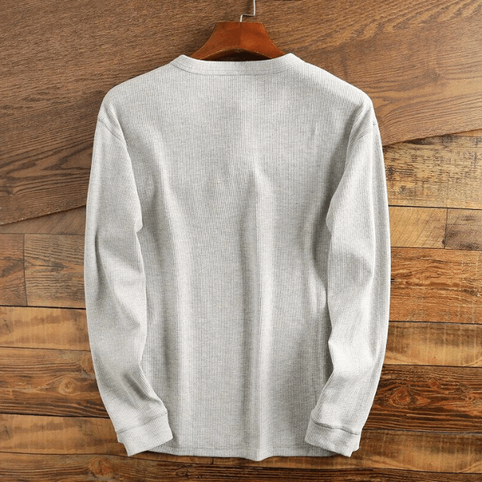 Men's Shirt with Waffle Structure - Mason-Black-S-The Livary