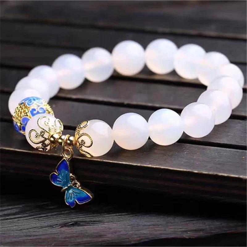 Butterfly White Agate Bracelet – Evelina-The Livary