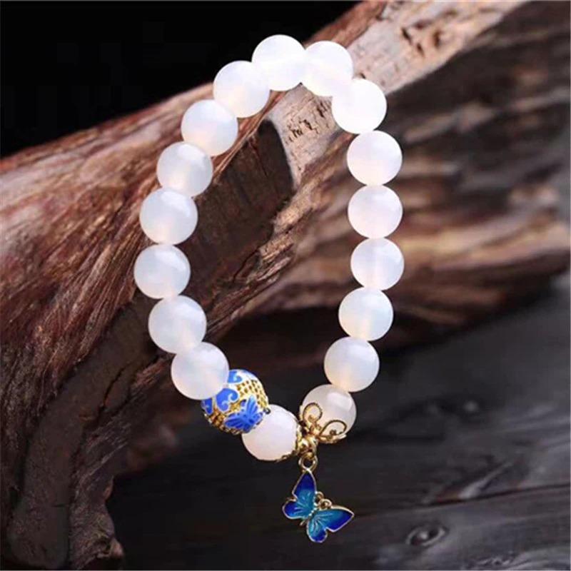 Butterfly White Agate Bracelet – Evelina-The Livary
