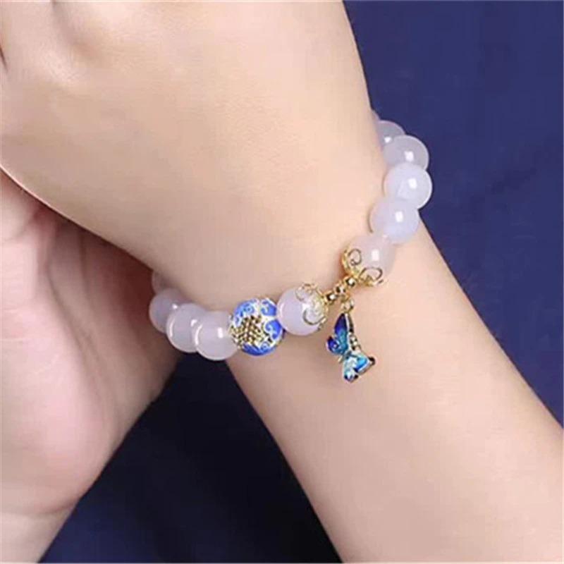 Butterfly White Agate Bracelet – Evelina-The Livary