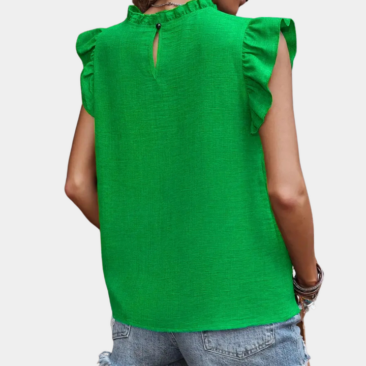 Classic Green Blouse for Women - Celeste-XS-The Livary