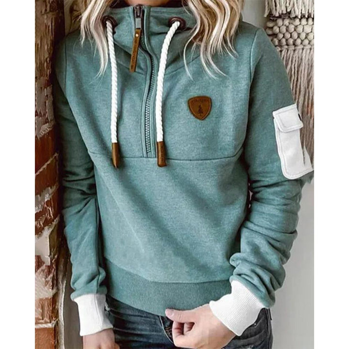 Casual Hoodie in Solid Colour - Luna-Green-S-The Livary