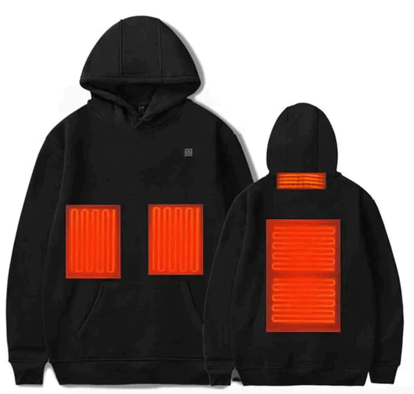 Heated Unisex Hoodie - ThermaHoodie-Grey-S-The Livary