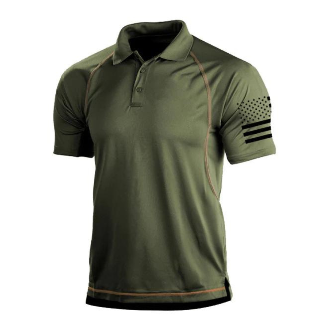 Quick-drying outdoor polo shirt for men – TrailCore Polo-Green-S-The Livary