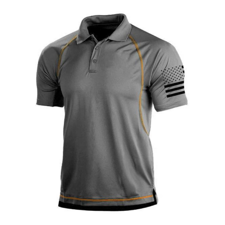 Quick-drying outdoor polo shirt for men – TrailCore Polo-Gray-S-The Livary