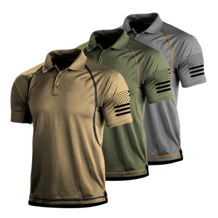 Quick-drying outdoor polo shirt for men – TrailCore Polo-Khaki-S-The Livary
