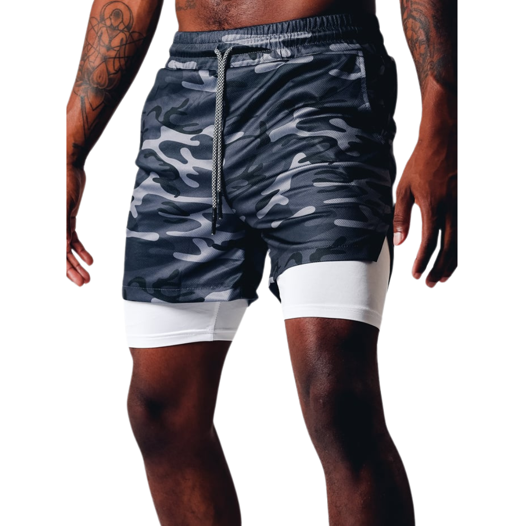 2-in-1 Summer Sports Shorts for Men – Felix-Urban Tech-M-The Livary