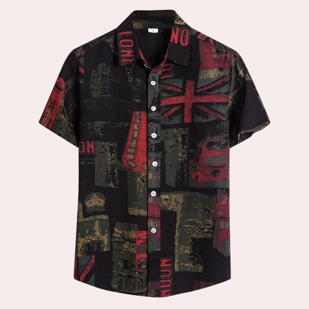 Casual Summer Shirt for Men - Dante-Black-S-The Livary