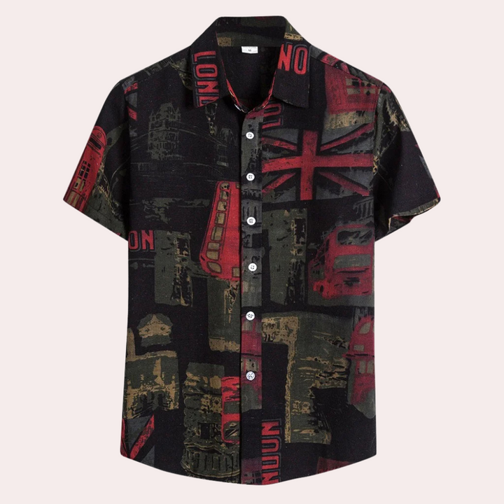 Casual Summer Shirt for Men - Dante-Black-S-The Livary