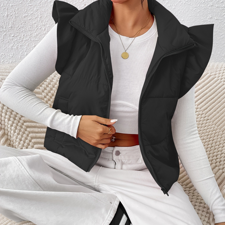 Short Padded Women's Gilet - Romy-Black-XS-The Livary