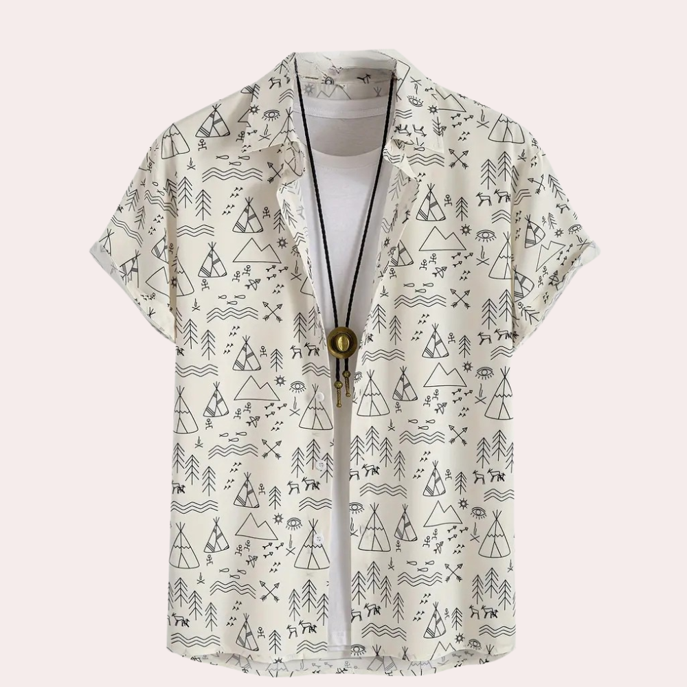 Casual Shirt with Print for Men - Emilio-S-The Livary