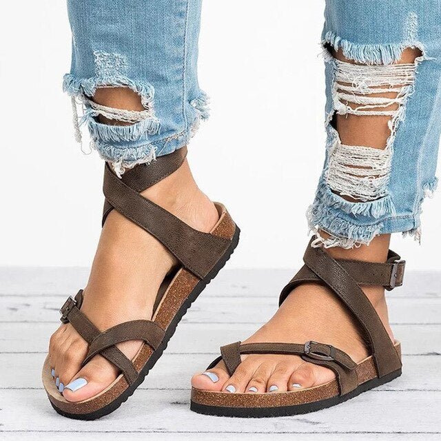 Premium Ladies Sandals - Selena-Brown-4.5-The Livary