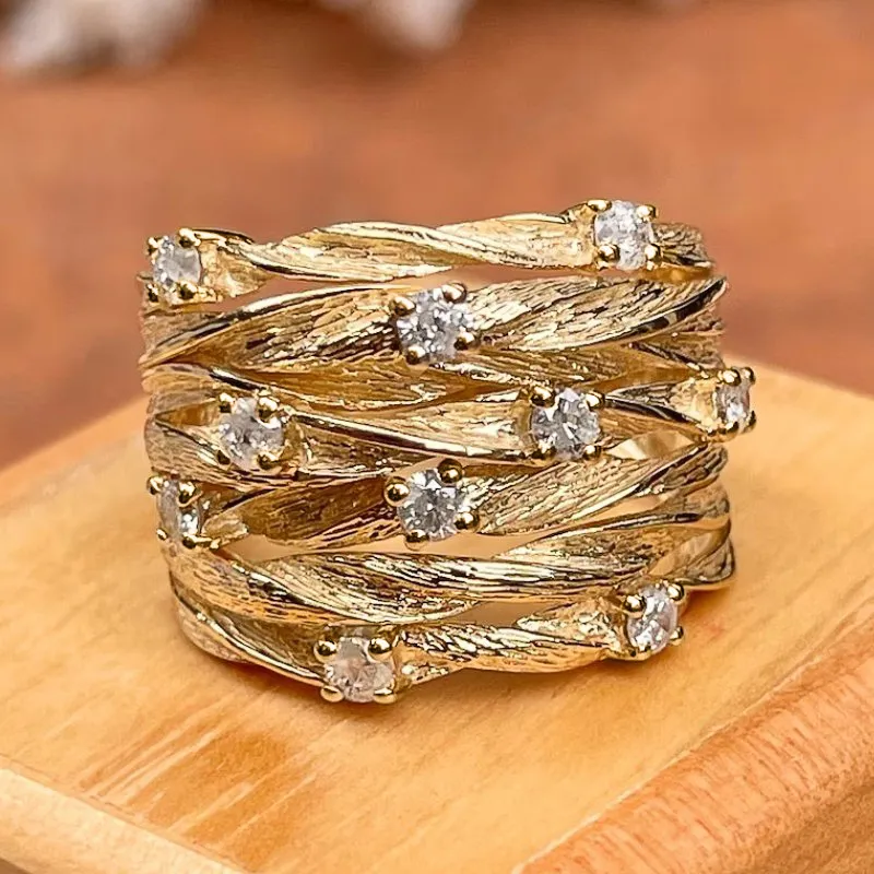 Vintage Gold Ring - Amarisse-6-The Livary