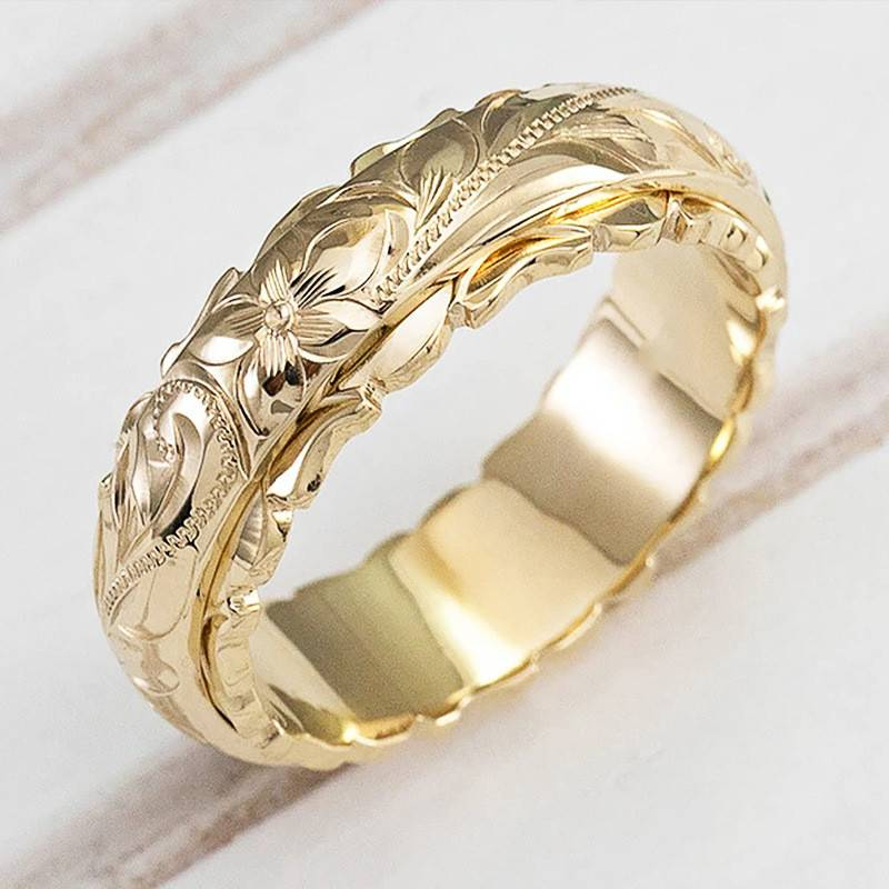 Vintage Golden Flower Ring - Floriana-6-The Livary