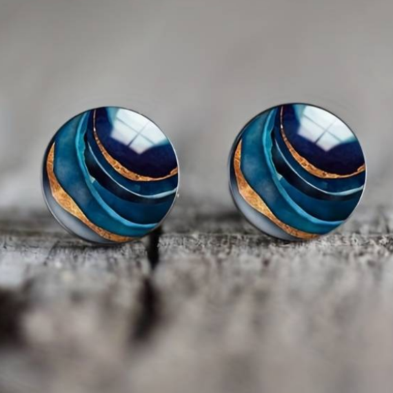Blue Vintage Earrings - Noor-The Livary