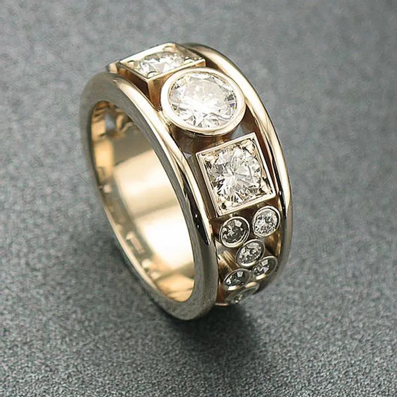 Vintage Gold Zirconia Ring - Isolde-6-The Livary